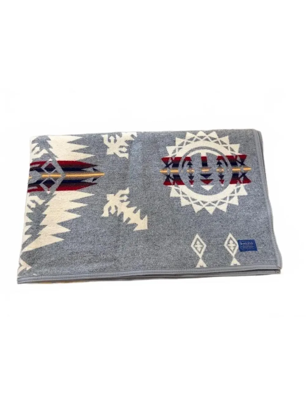 Vintage Pendleton Wool Blanket Beaver State Native American Southwest Gray EUC